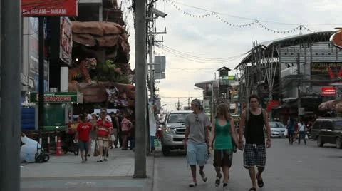 Phuket bangla road Stock Footage 11315064