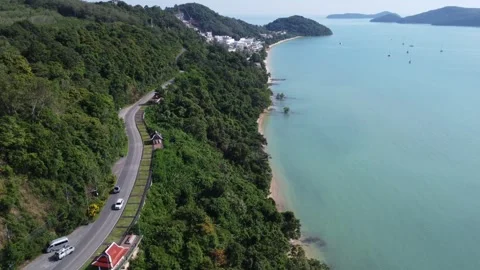 PHUKET BEACH AND ROAD Video stock 296721901