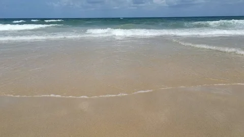 Phuket beach sea, View of beach sea on sun light in the summer Stock Footage 125413009