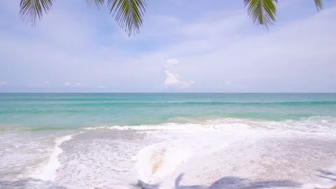 Phuket beach sea, View of beach sea on sun light in the summer. At Karon Beach,  스톡 동영상 139033783