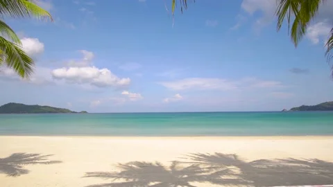Phuket beach sea, View of beach sea on sun light in the summer. At Karon Beach,  Видео 139035925