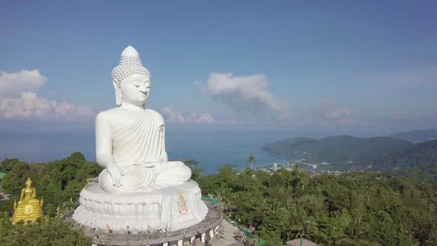 Phuket  big Buddha viewpoint can see around Phuket island 库存影片 82612742