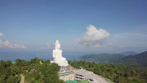 Phuket  big Buddha viewpoint can see around Phuket island 库存影片 82612835