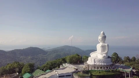Phuket  big Buddha viewpoint can see around Phuket island Stock-Footage 82612884