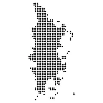 Phuket island map symbol shape, travel web flat concept icon vector illustrat Stock Illustration