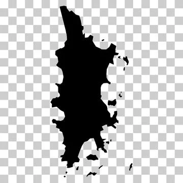 Phuket island map symbol shape, travel web flat concept icon vector illustrat Stock Illustration