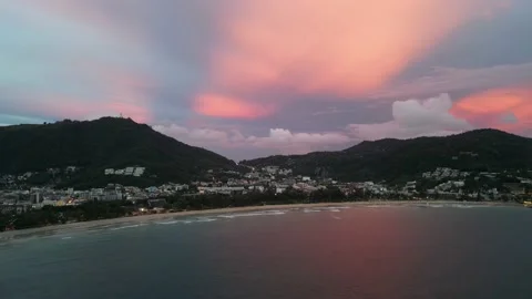 Phuket. Kata beach. Sunset Stock Footage 220548793