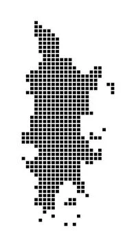 Phuket map. Map of Phuket in dotted style. Borders of the island filled wit.. Stock Illustration