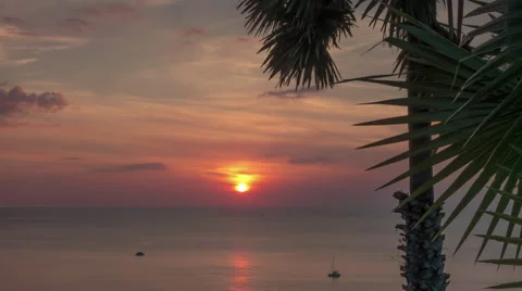 Phuket observation deck sunset panorama 4k time lapse thailand Stock Footage 61868784