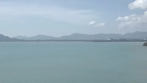 Phuket sea siray bay with mountain in background near phuket town in summer t Stock Footage 168317652