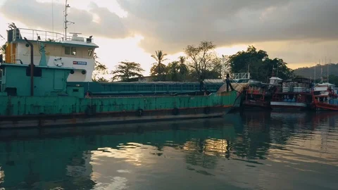 Phuket Sunset River Stock Footage 110688852