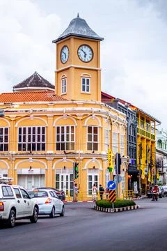 Phuket Town Clock Tower Stock Photos