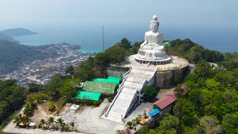 Phuket's Big Buddha statue without people Stock Footage 315846756