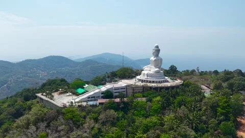 Phuket's Big Buddha statue without people Stock Footage 315846940