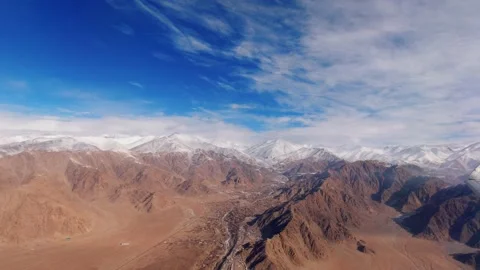 Phyang view from aeroplane Stockbeeldmateriaal 136400747