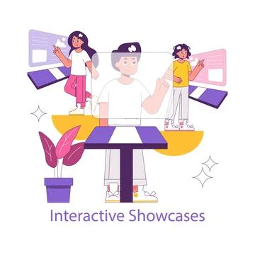 Phygital. Flat Vector Illustration Stock Illustration