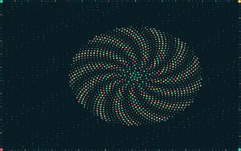 Phyllotaxis Signal Abstract Geometric Light Pattern Stock Illustration