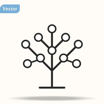 Phylogenetic, tree icon. Element of bio engineering illustration. Thin line i Stock Illustration