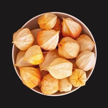 Physalis in the bowl Stock Photos