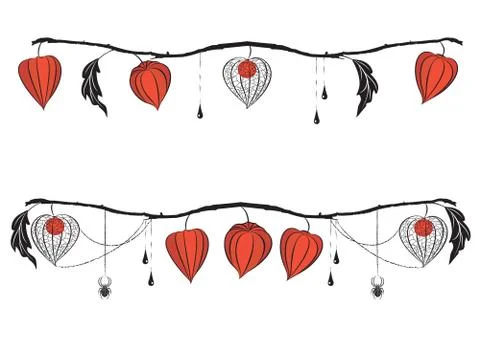 Physalis dividers Illustrazione stock