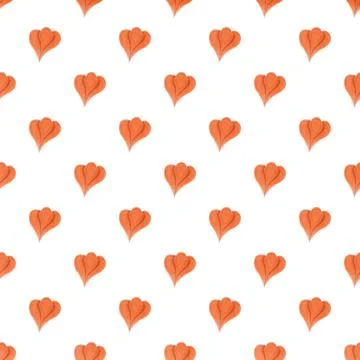 Physalis fruit repeating pattern seamless background Stock Illustration