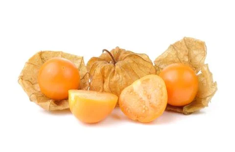 Physalis fruit on a white background Stock Photos