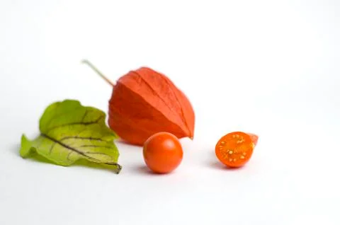 Physalis on a white background. Stock Photos