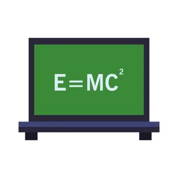Physic formula on blackboard Stock Illustration