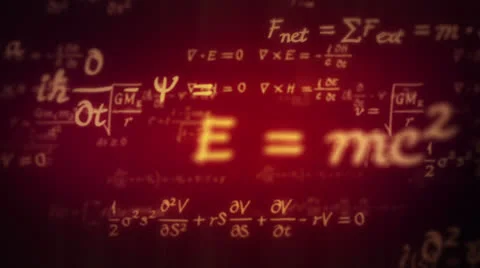 Physic formulas. Dolly in. Loopable. Red. 스톡 동영상 24789599