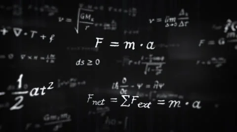 Physic formulas. Loopable. 360. Back-White. Stock Footage 22981521