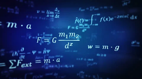 Physic formulas. Loopable. 360. Blue-Black. 스톡 동영상 23200157