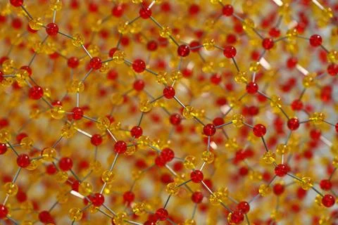 Physical 3d model of molecular structure Stock Illustration