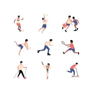 Physical activities Stock Illustration