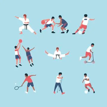 Physical activities Stockillustratie