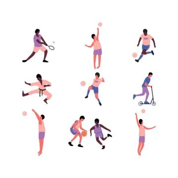 Physical activities Stock Illustration