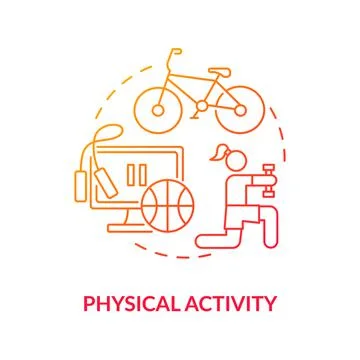Physical activity concept icon イラスト素材