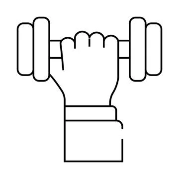 Physical activity line icon vector illustration sign Stock Illustration