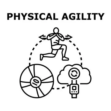 Physical agility concept representing exercise and performance tracking Stock Illustration
