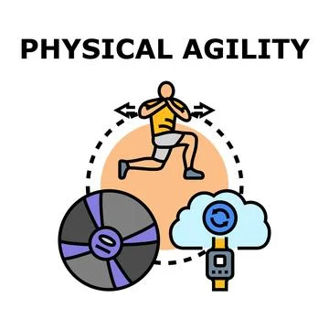 Physical agility concept representing exercise and performance tracking Illustration