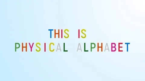 Physical Alphabet After Effects stock