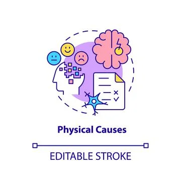Physical causes concept icon Illustrazione stock