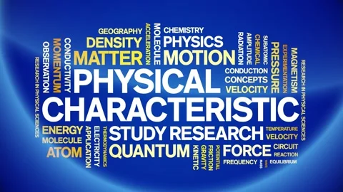 Physical Characteristic animated word cloud,animation kinetic typography loop. 스톡 동영상 328697863