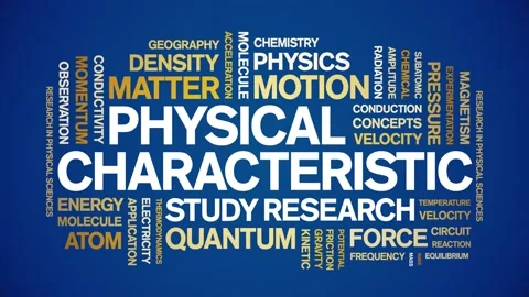 Physical Characteristic animated word cloud,animation kinetic typography loop. Stock-Footage 328932587