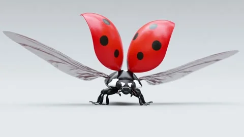 Physical characteristics of a ladybug Stock Footage 144106704