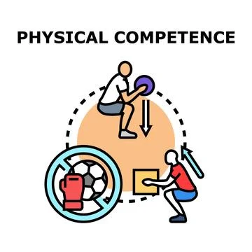Physical competence concept for human physical development Stock Illustration