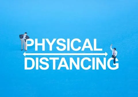 Physical  distance Foto stock