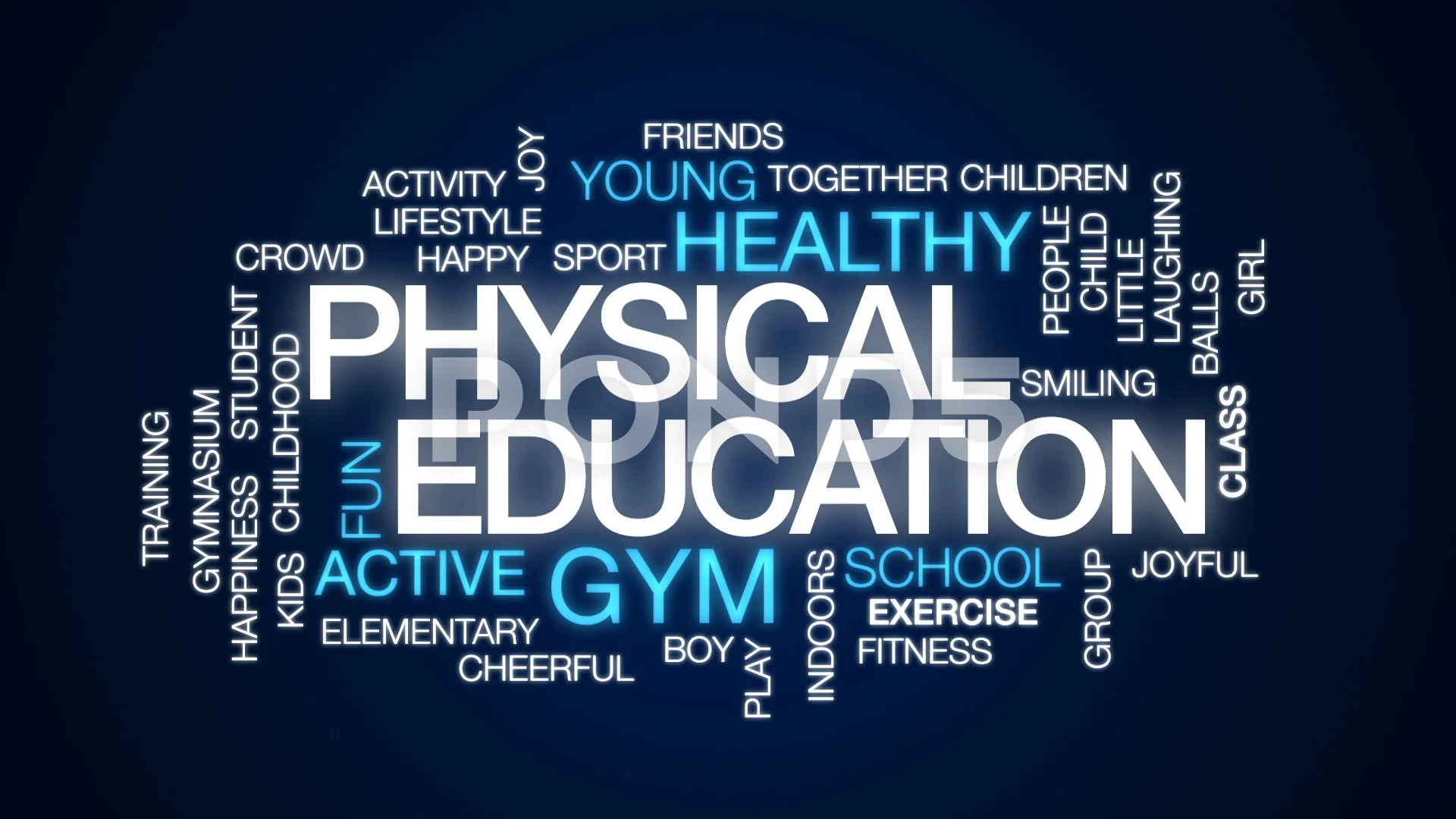 Physical education animated word cloud, ... | Stock Video | Pond5