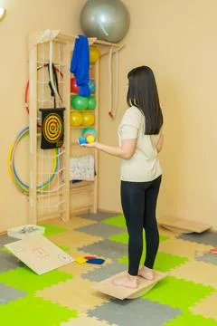 Physical education class in school Foto stock