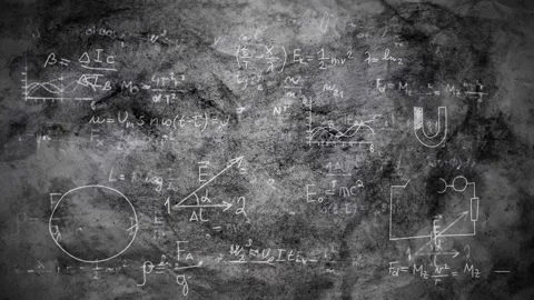 Physical formulas, graphics and scientific calculations Stock Footage 149813855