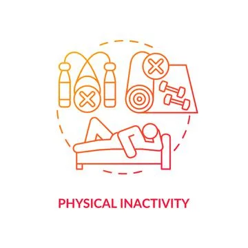 Physical inactivity concept icon Illustrazione stock